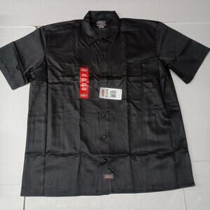 Dickies Essential Work Shirt Mens Size XL Black Temp Control